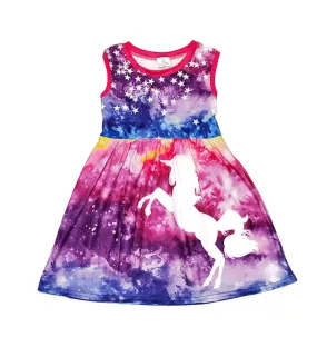 Tye Dye Unicorn Milk Silk Tank Dress